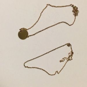 2 gold ankle bracelets